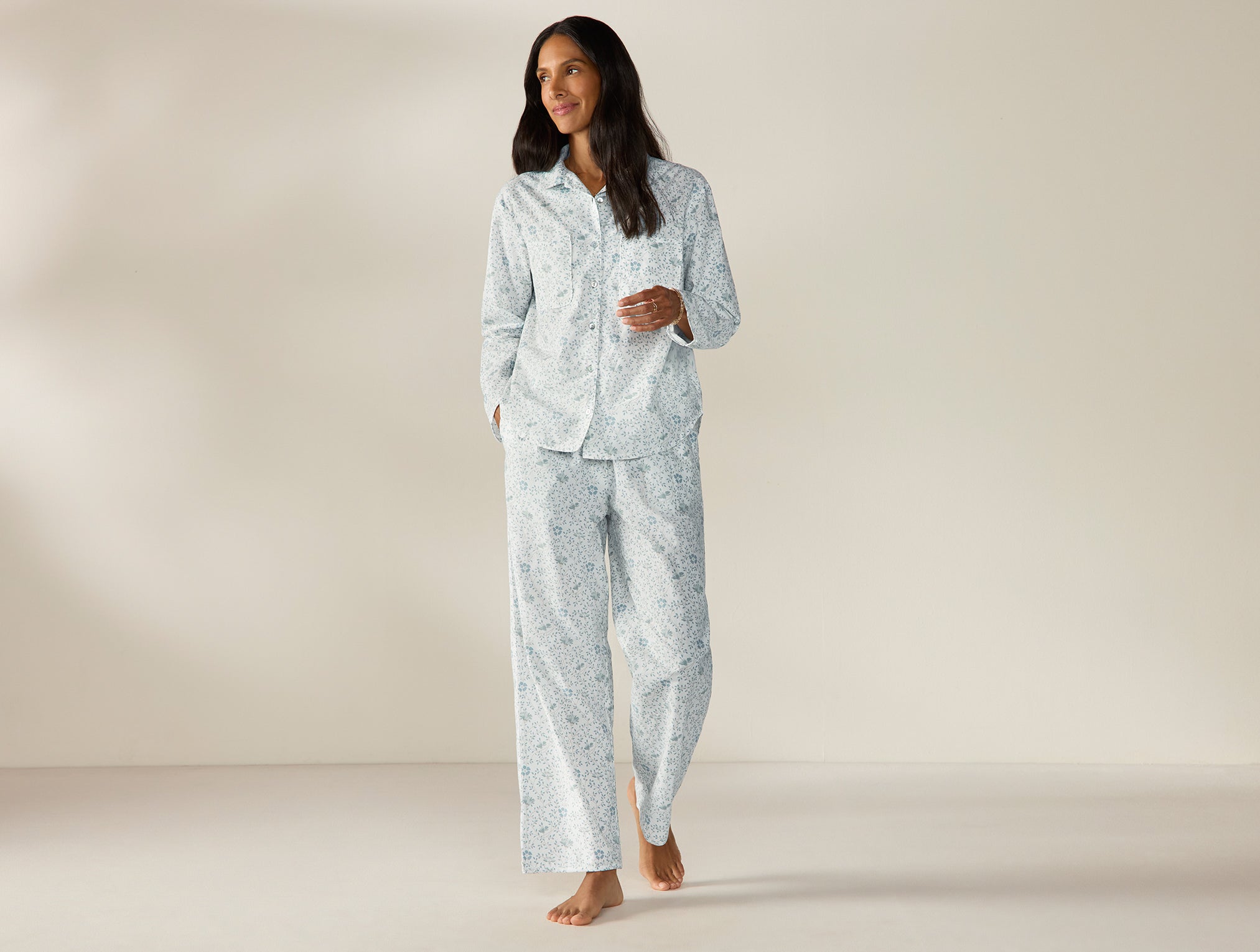Women's Isla Organic Cotton Long Sleeve Pajama Set