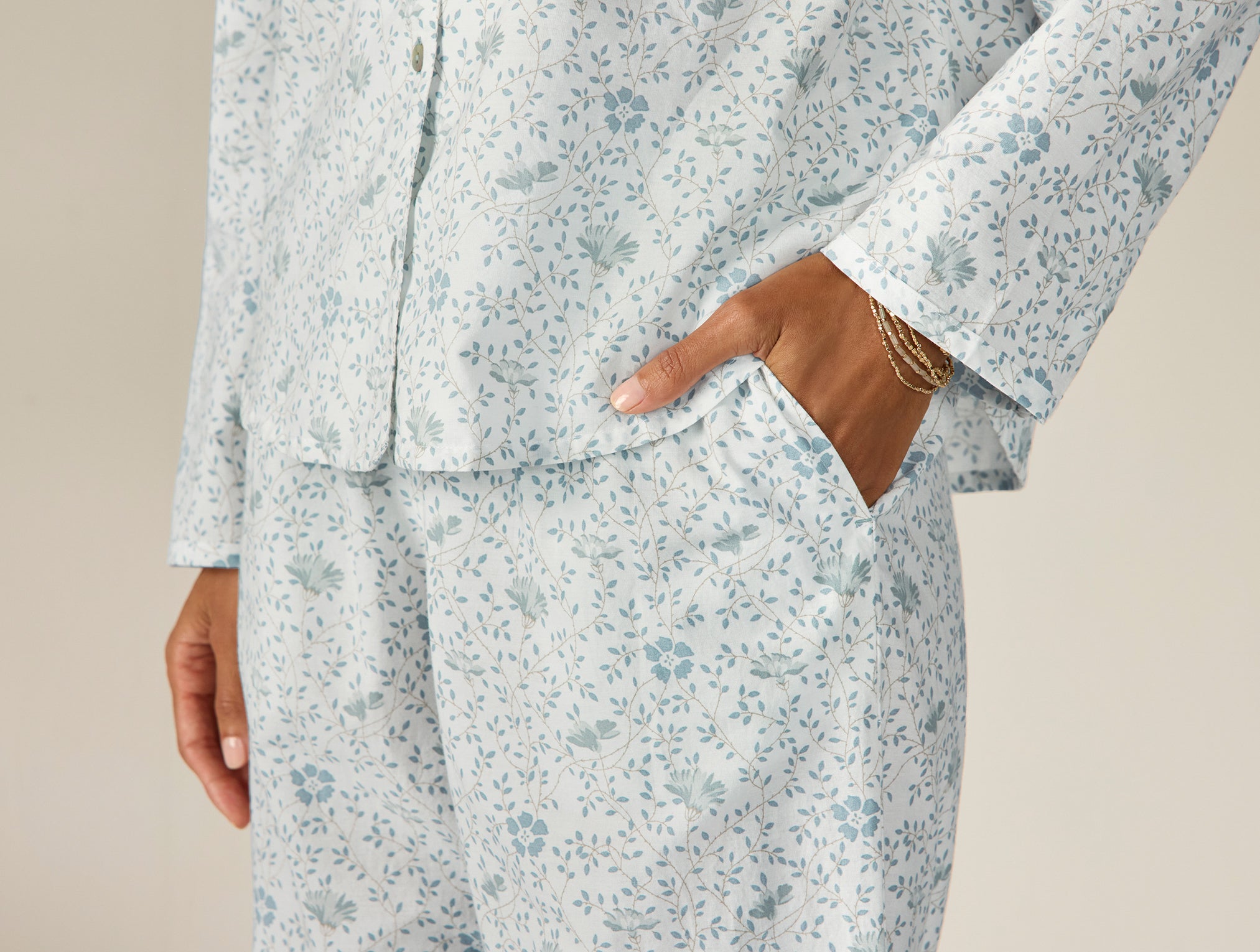 Women's Isla Organic Cotton Long Sleeve Pajama Set