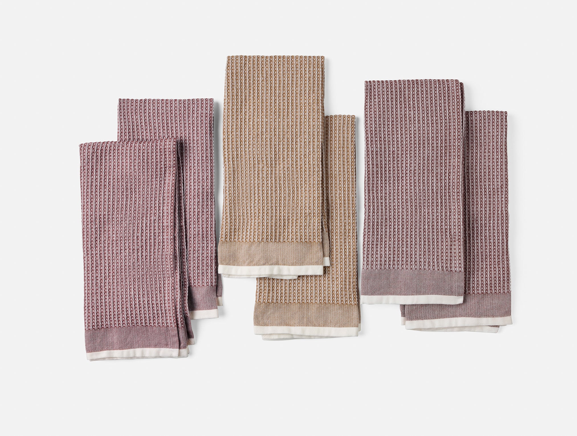Organic Waffle Kitchen Towels, Set of 6