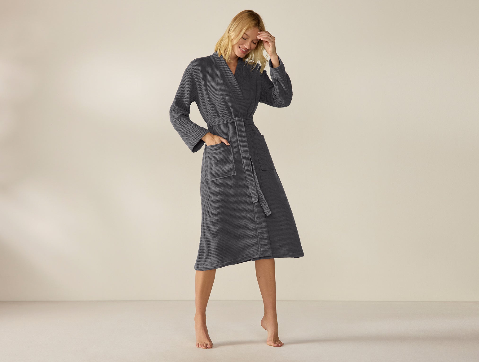 Unisex Organic Waffle Robe
