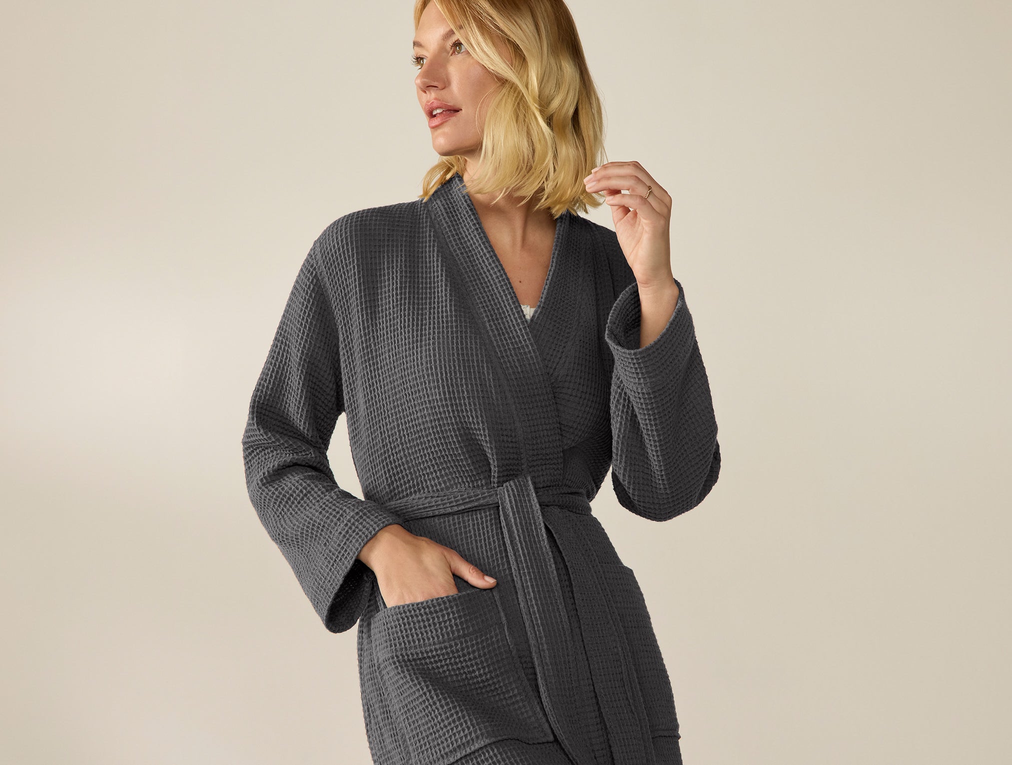 Unisex Organic Waffle Robe