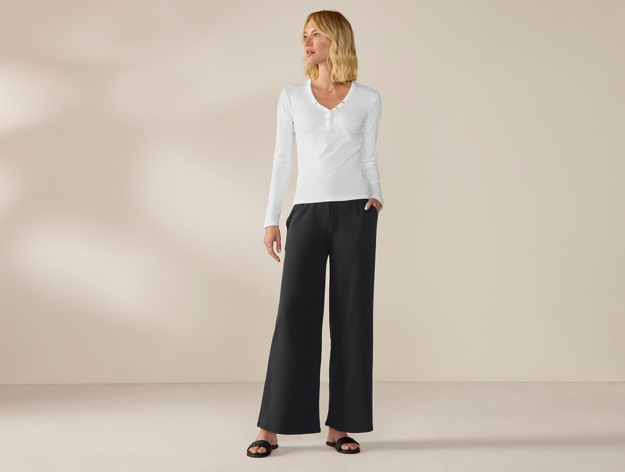 Women's Pima Organic Knit Henley