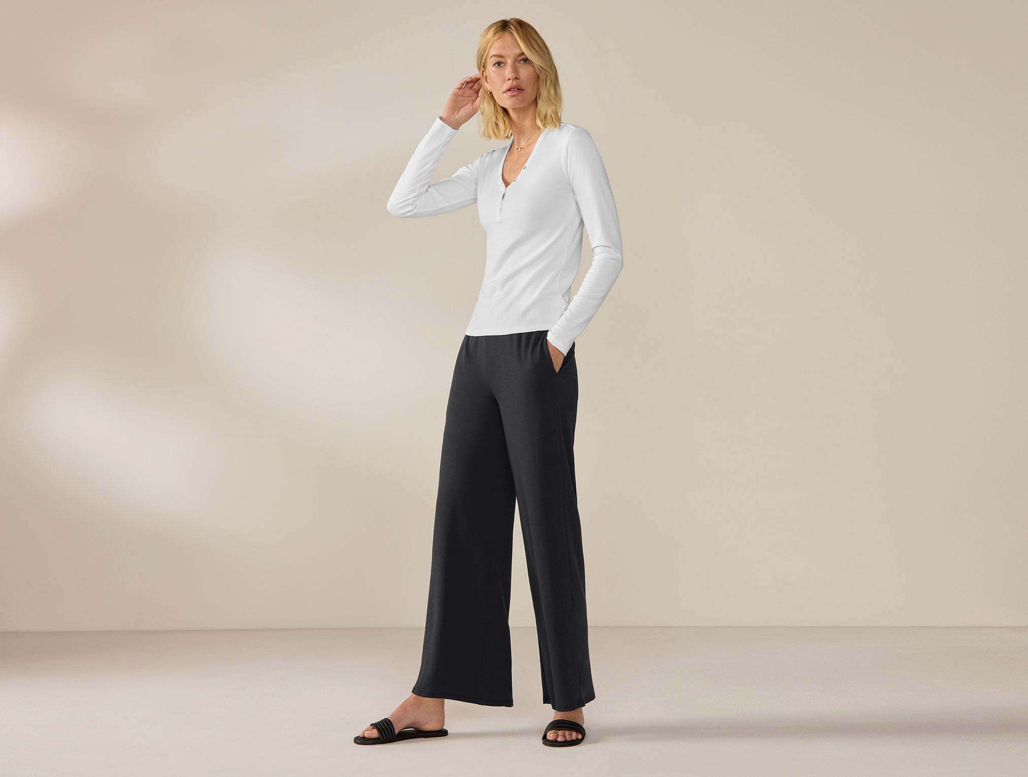 Women's Pima Organic Knit Henley