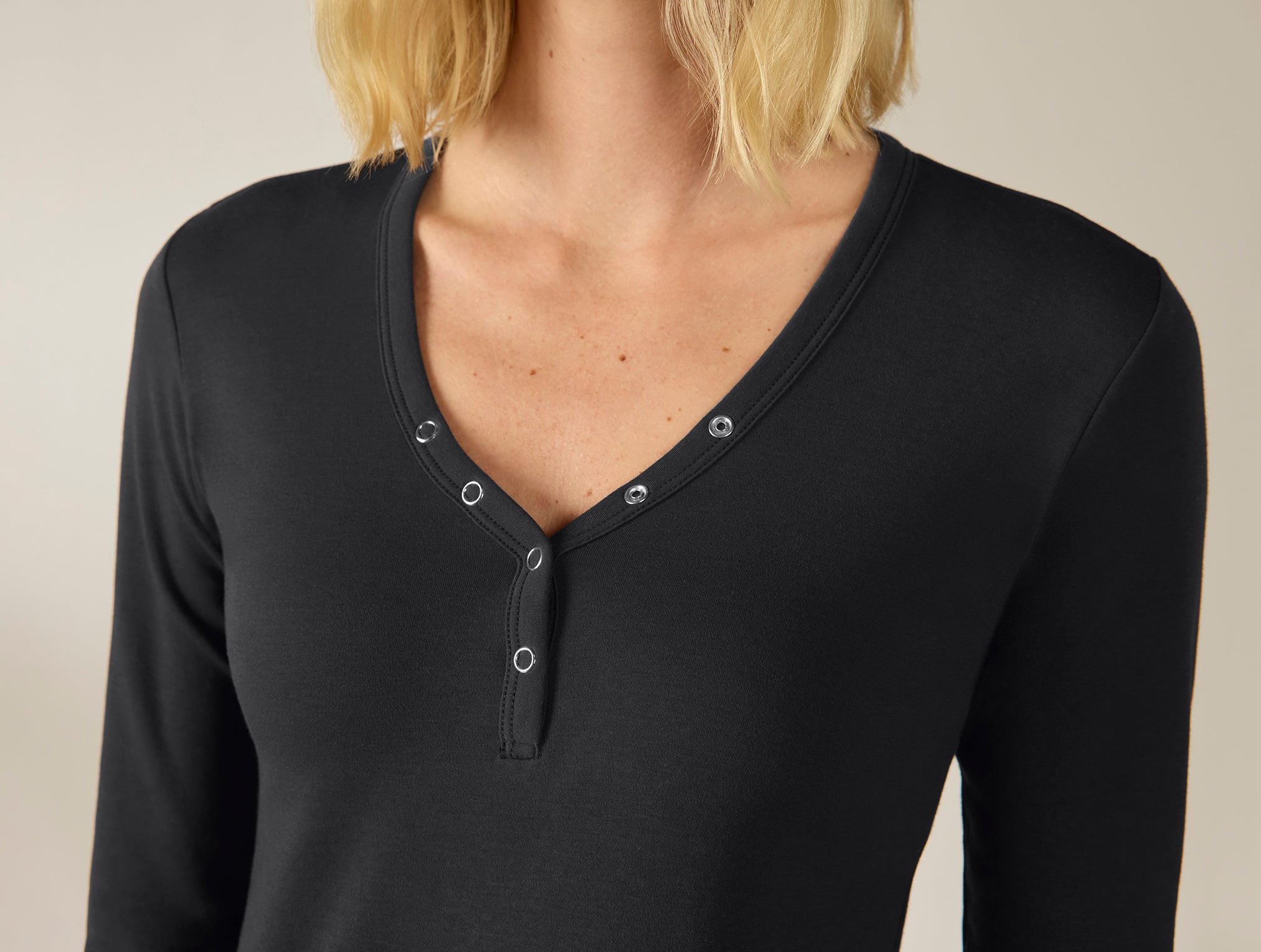 Women's Pima Organic Knit Henley
