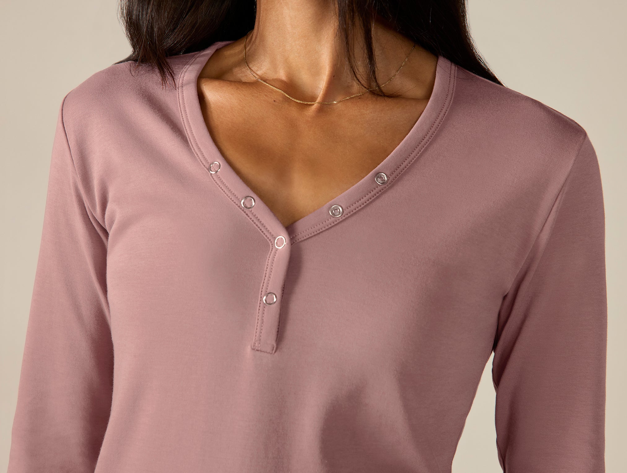 Women's Pima Organic Knit Henley