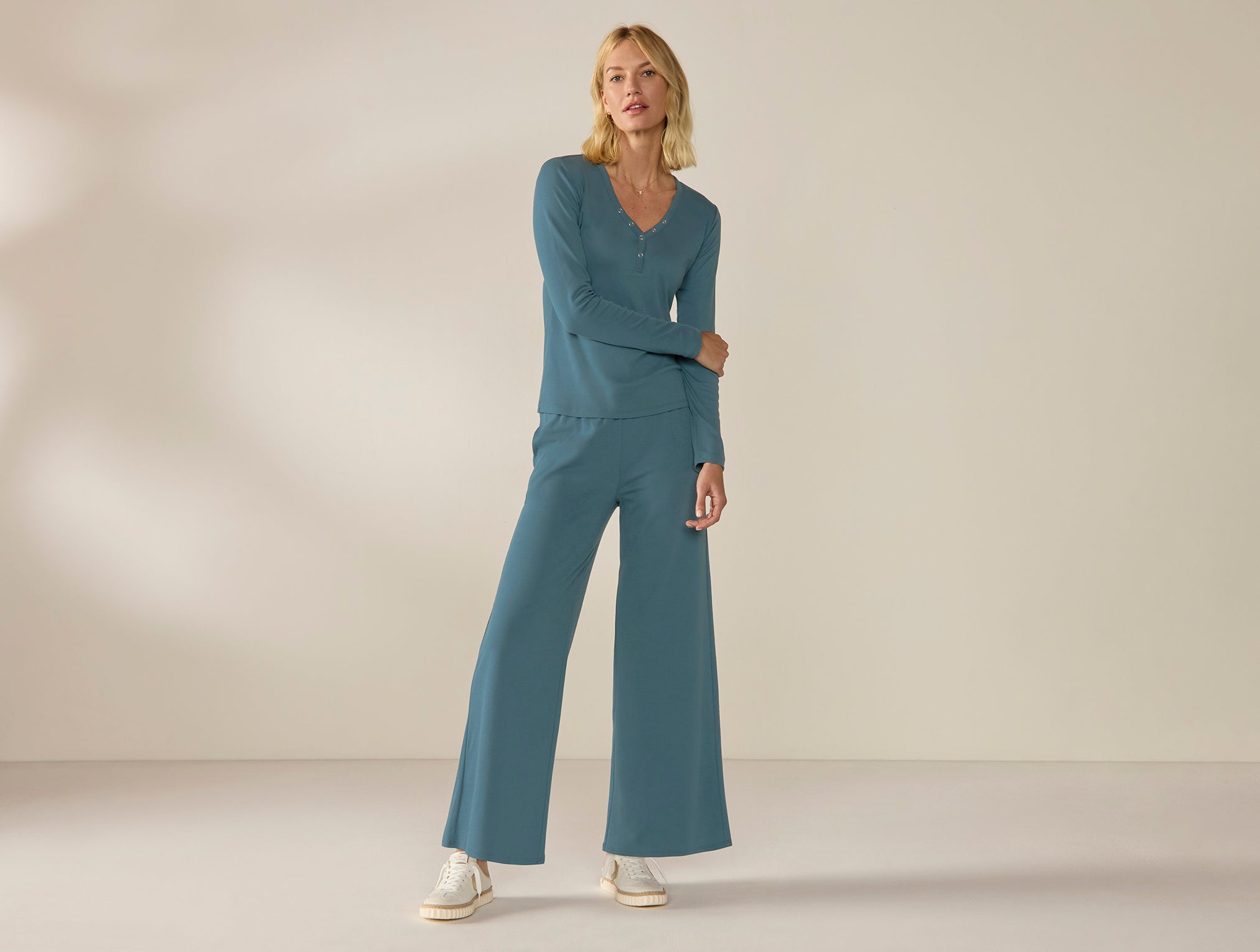 Women's Pima Organic Knit Henley