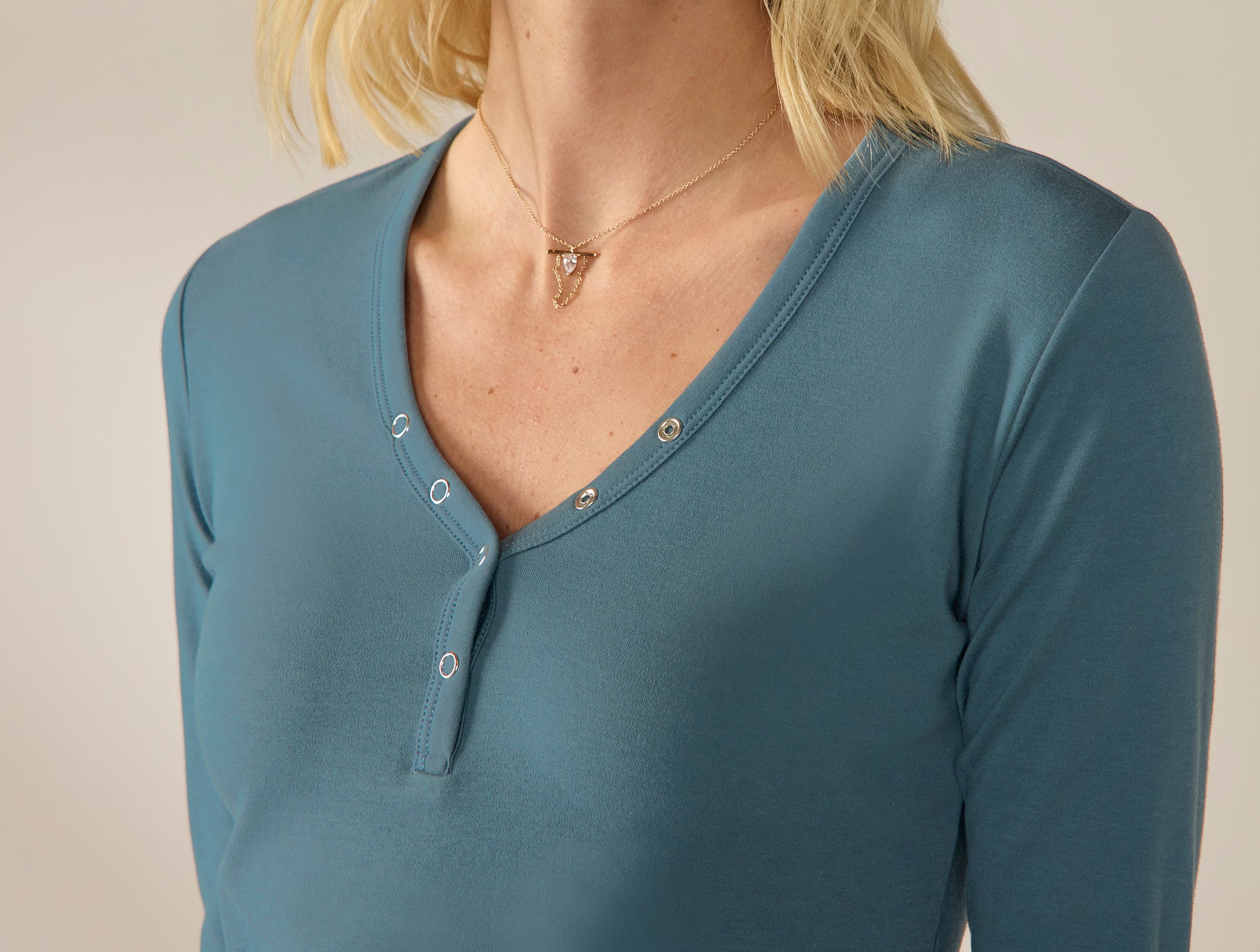 Women's Pima Organic Knit Henley