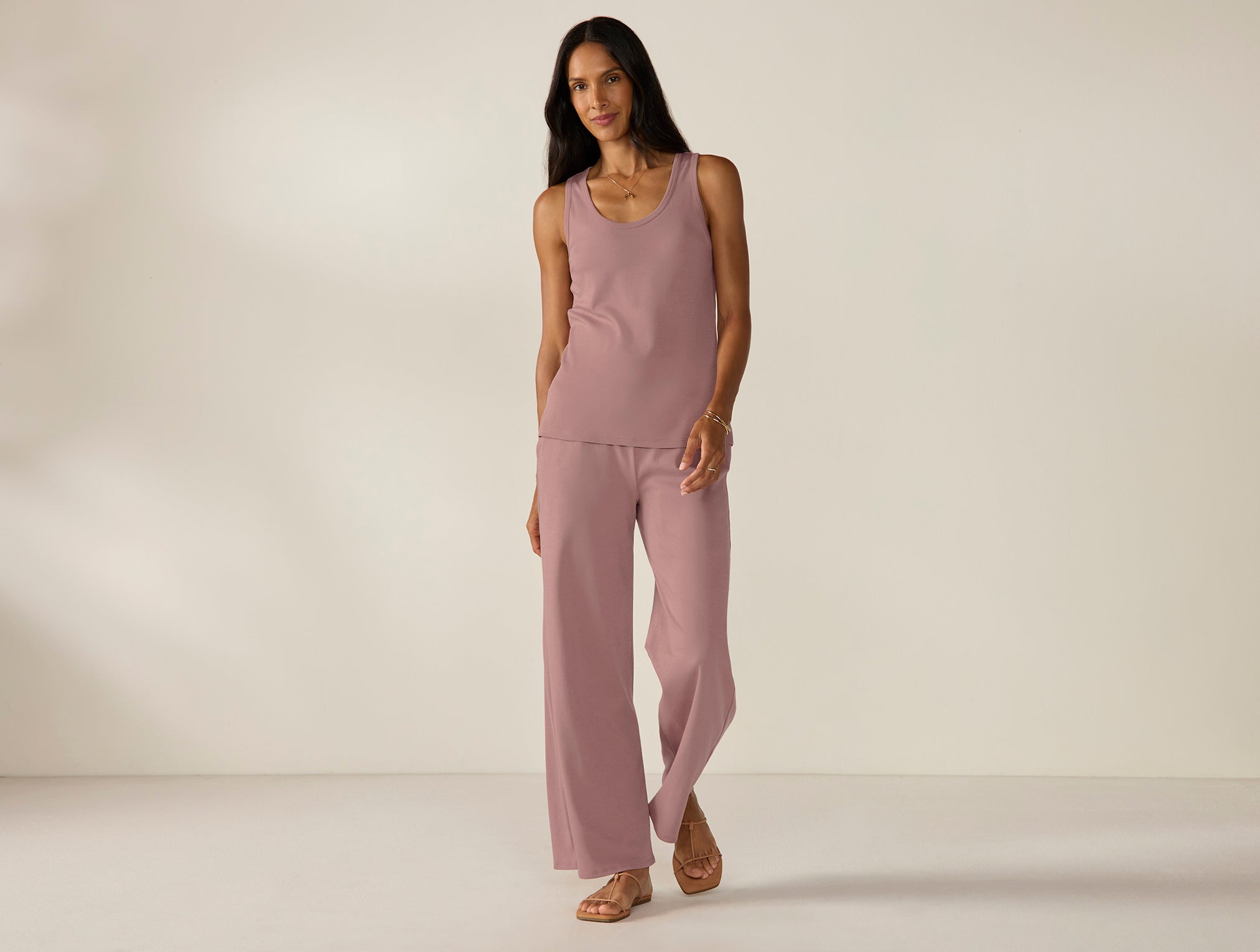 Women's Pima Organic Knit Wide Leg Pant