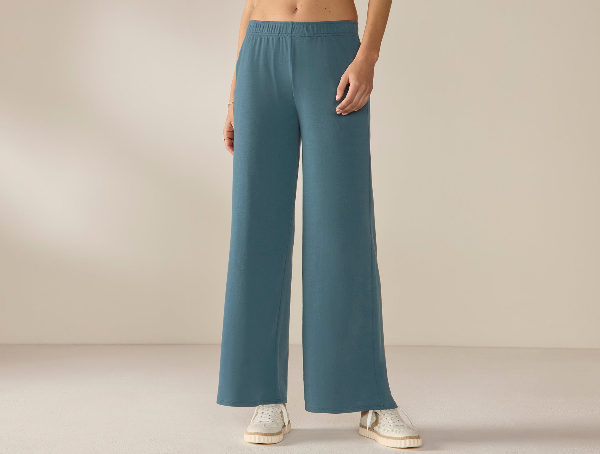 Women's Pima Organic Knit Wide Leg Pant