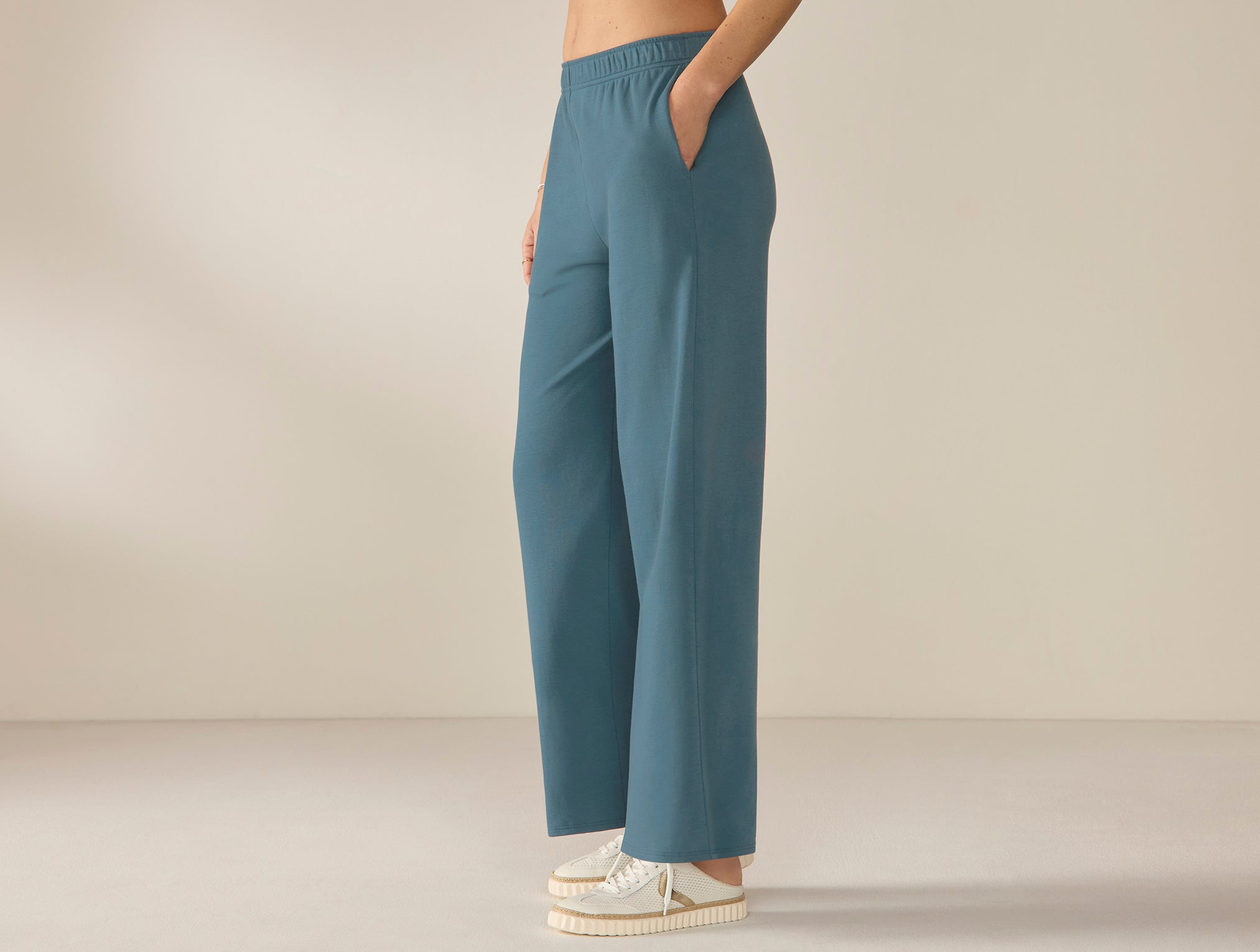 Women's Pima Organic Knit Wide Leg Pant