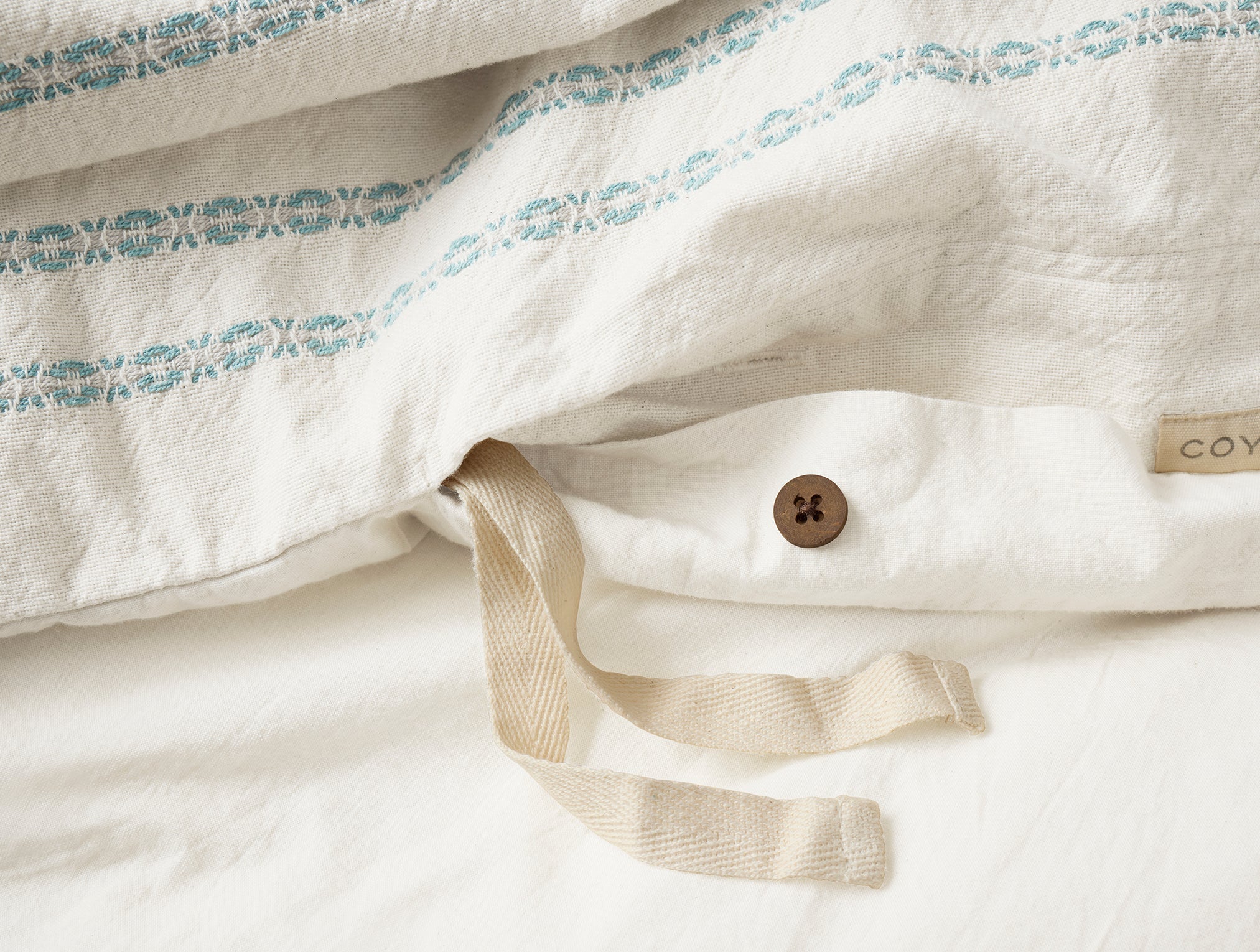 Rippled Stripe Organic Duvet Cover - Cartivias 