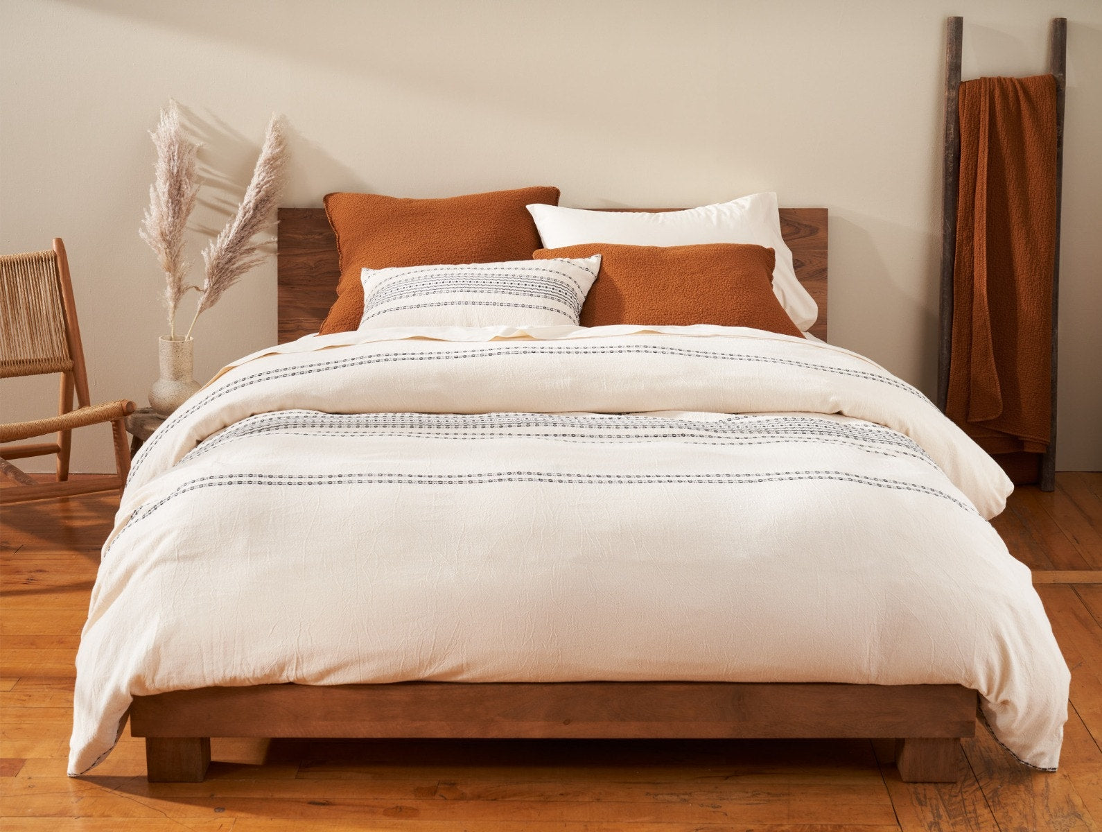 Rippled Stripe Organic Sham